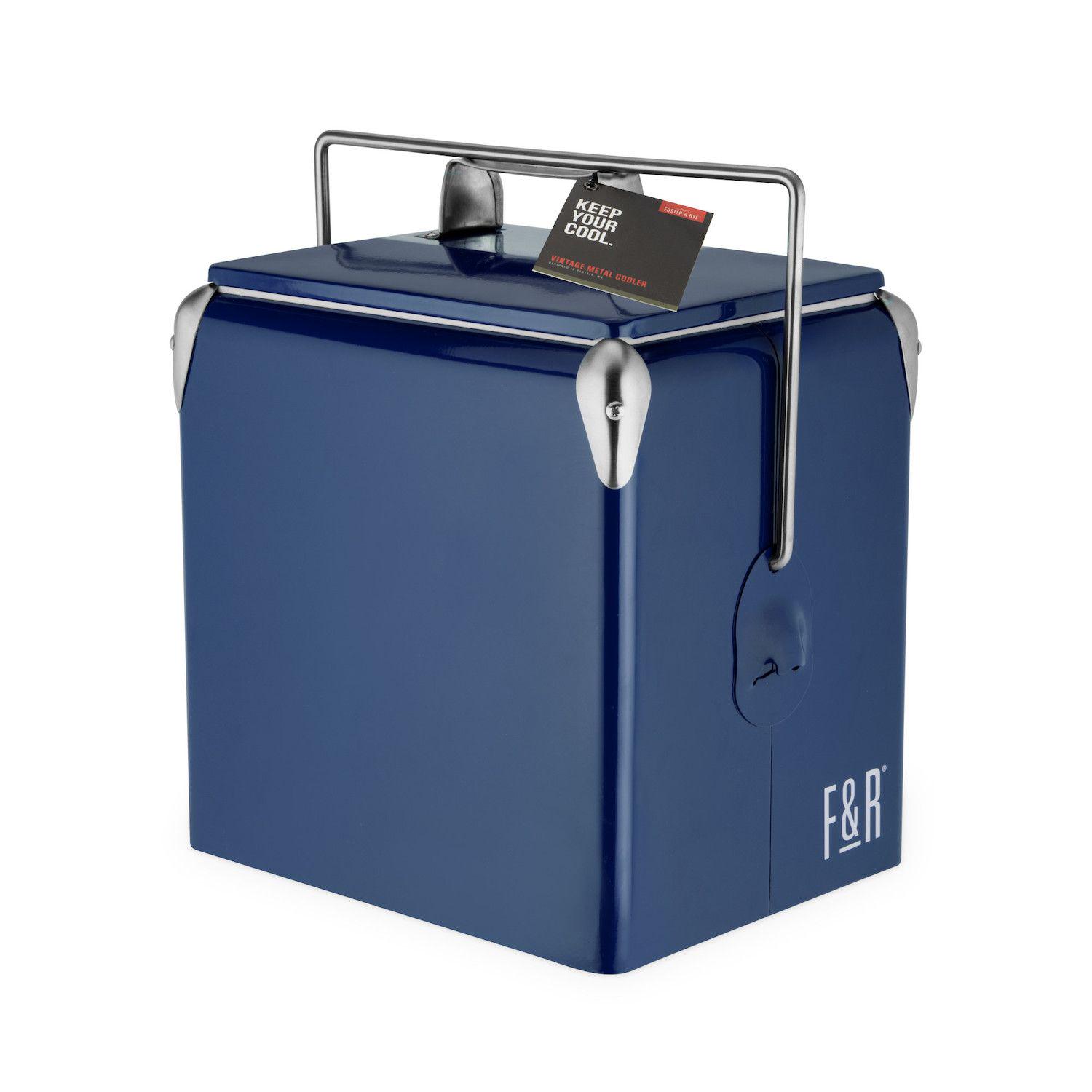 Blue Vintage Metal Cooler by Foster and Rye - Image 4