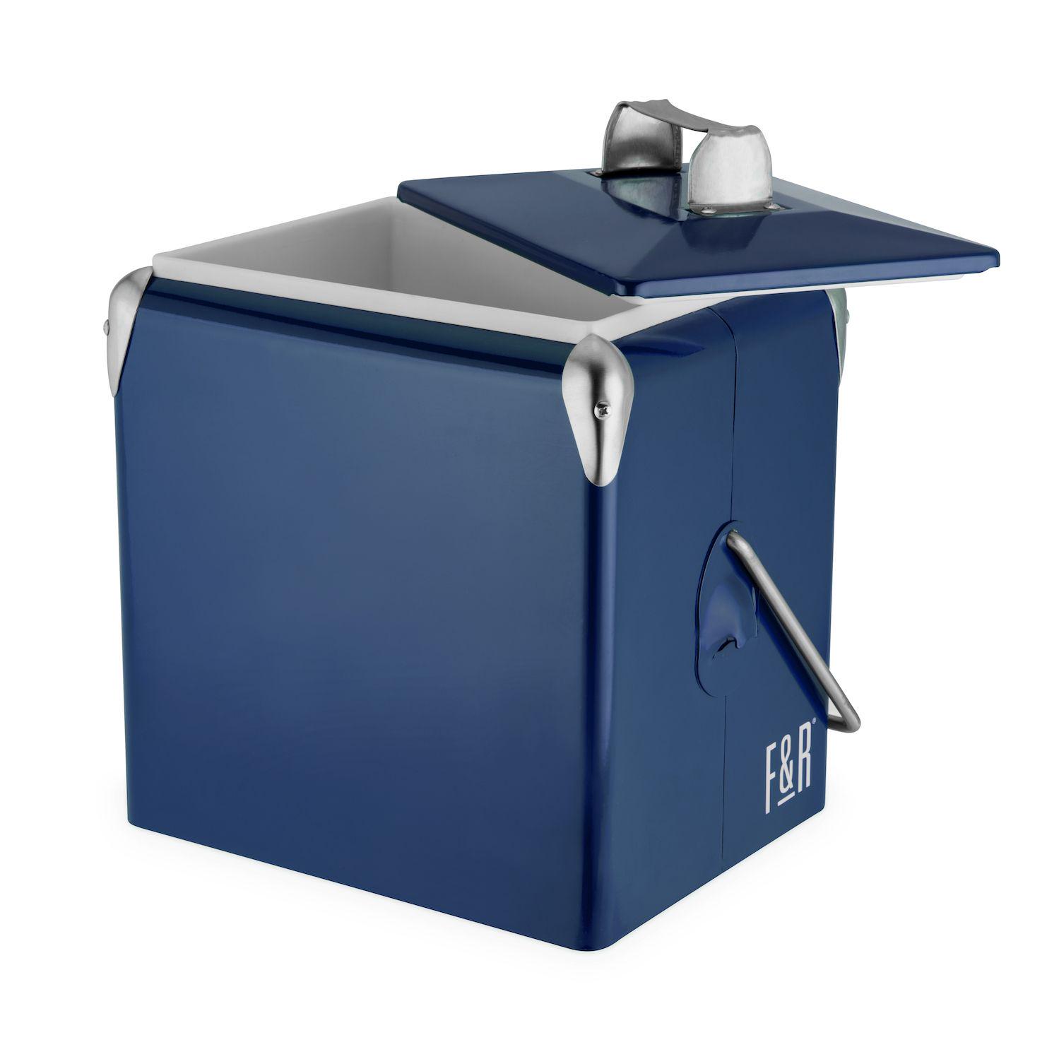 Blue Vintage Metal Cooler by Foster and Rye - Image 3