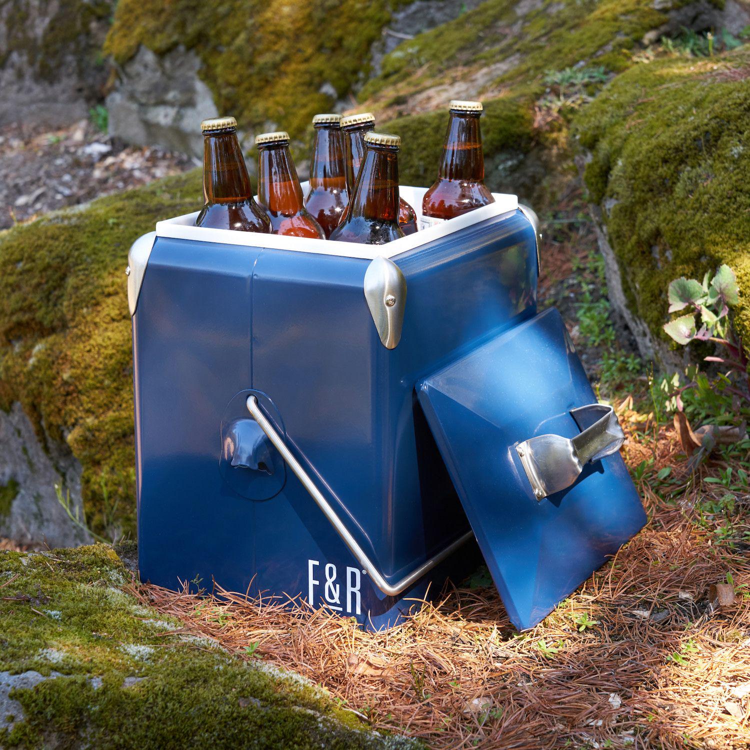 Blue Vintage Metal Cooler by Foster and Rye - Image 2