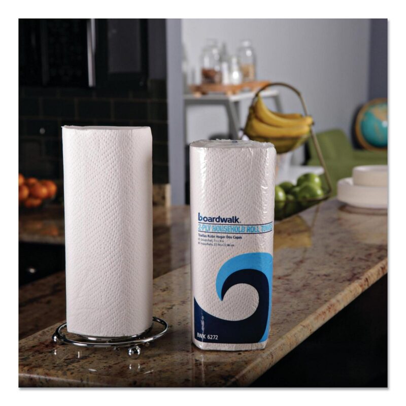 Boardwalk Kitchen Roll Towel, 30 Rolls/Carton, 85 Sheets/Roll, 2-ply, 11 x 9, White - Image 5