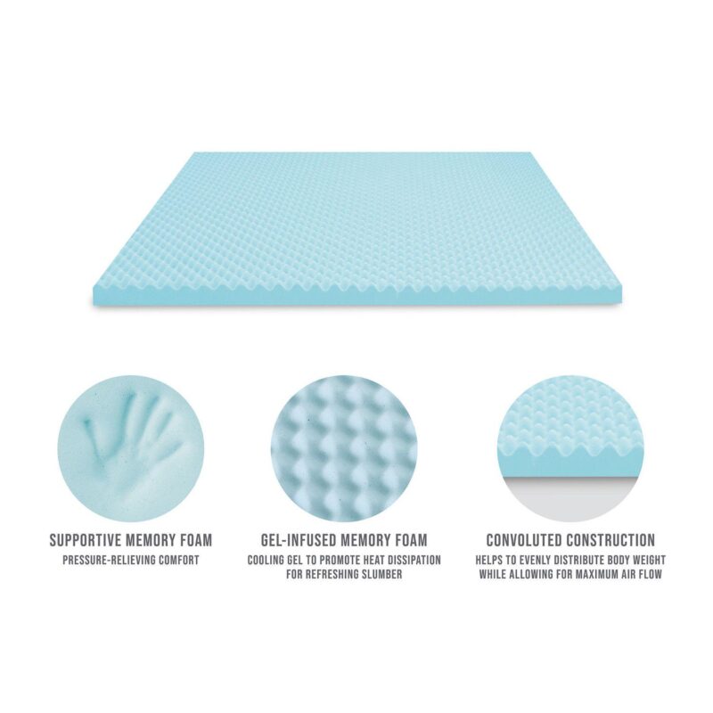 BodiPedic 2.5-Inch Gel-Infused Memory Foam Mattress Topper - Image 4