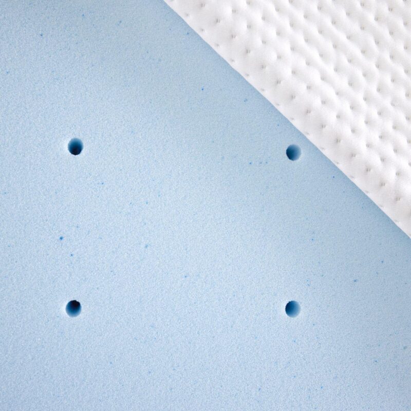 BodiPedic 2-Inch Cooling Gel Memory Foam Mattress Topper with Graphene Infused Cover - Image 5