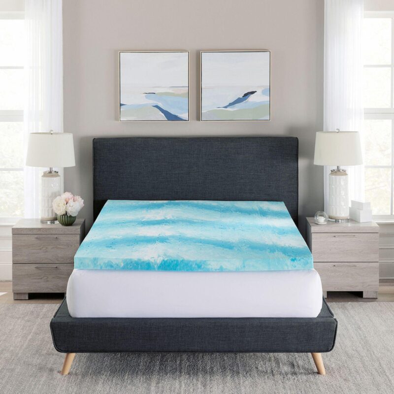BodiPedic 3-Inch Cooling Gel Swirl Memory Foam Mattress Topper - Image 3