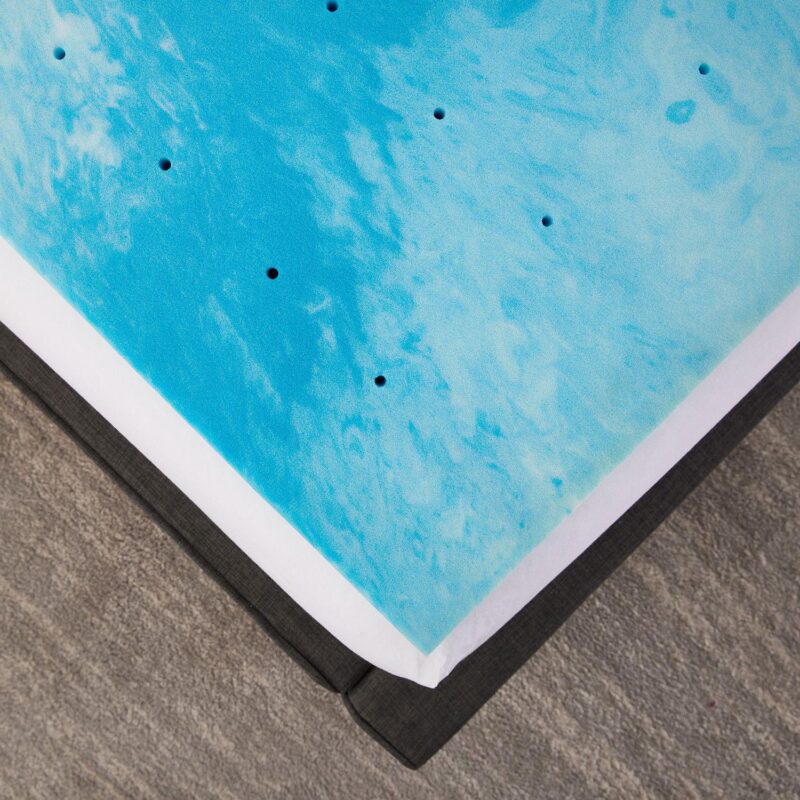 BodiPedic 3-Inch Cooling Gel Swirl Memory Foam Mattress Topper - Image 6