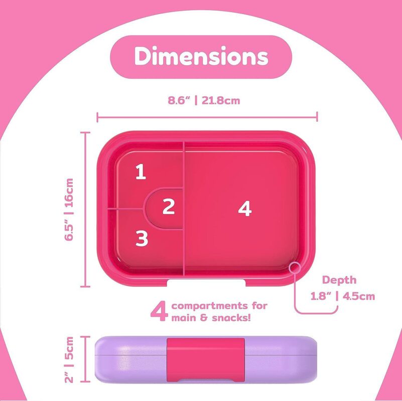 Boz Bento Box For Kids - Kids Bento Lunch Box Toddler Lunch Box For Daycare Leak Proof - Image 2