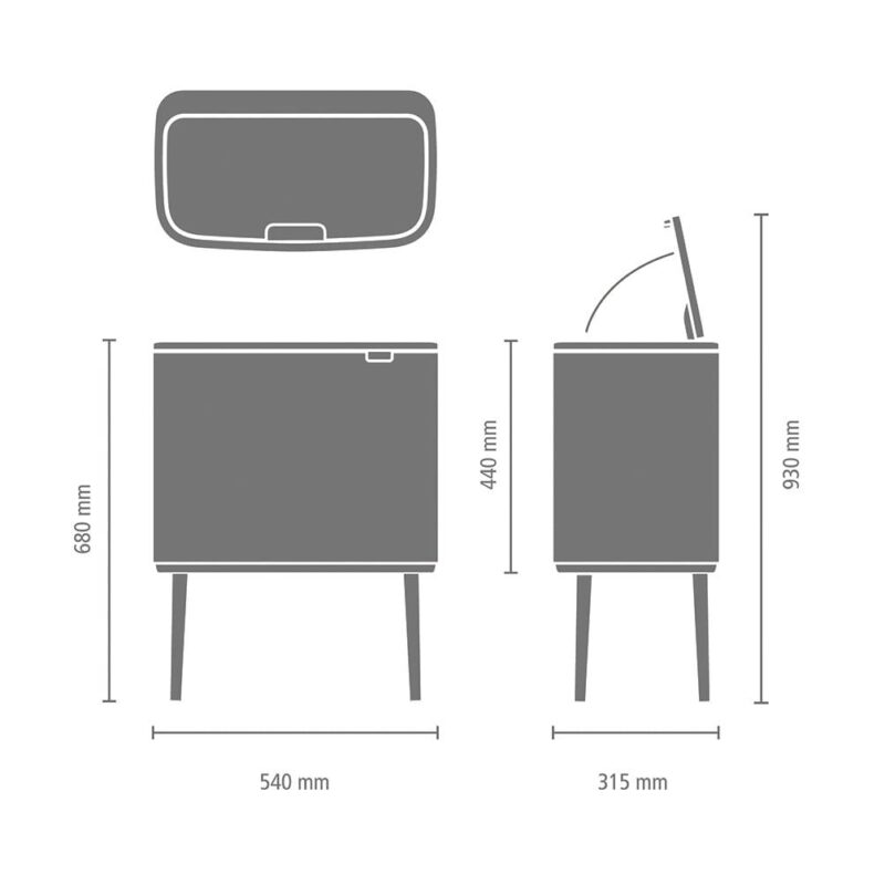 Brabantia Bo Touch Bin, 3+6 Gallon (11+23 Liter) - Image 5