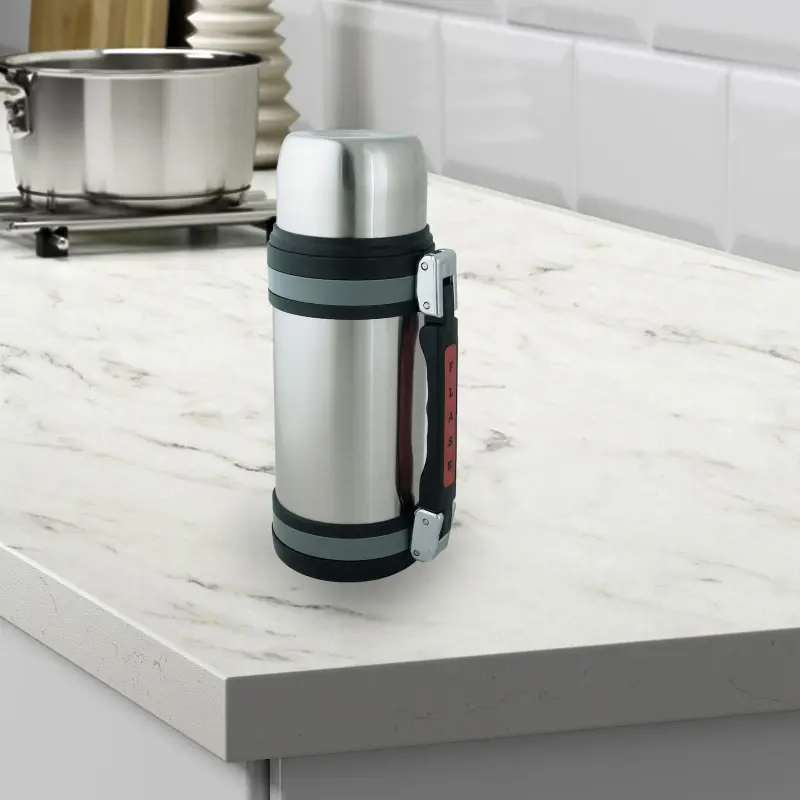 Brentwoo 1.2L Vacuum S/S Bottle With Handle - Image 2
