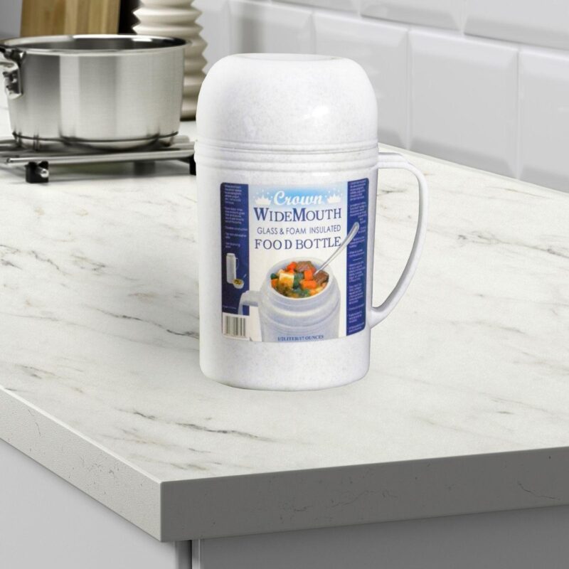 Brentwood 0.5L Wide Mouth Glass Vacuum / Foam Insulated Food Thermos - Image 2