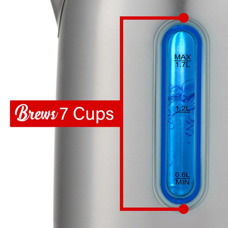 Brentwood 1500 Watt Stainless Steel 1.7 Liter Electric Kettle with 5 Temperature Presets - Image 5