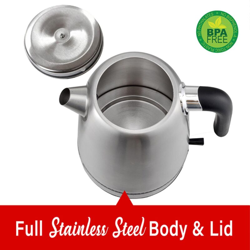 Brentwood 1500 Watt Stainless Steel 1.7 Liter Cordless Electric Kettle in Silver - Image 4