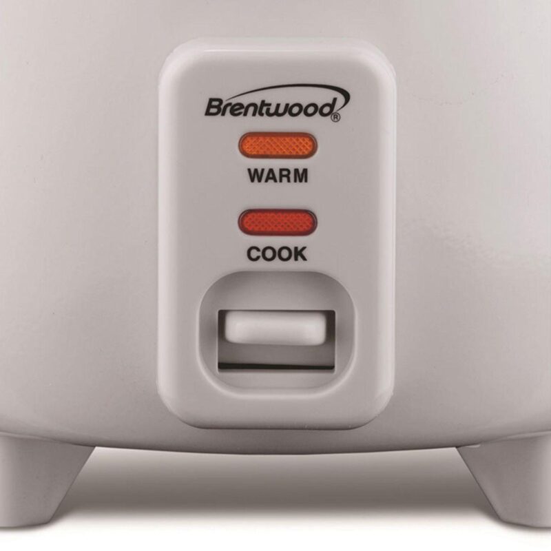 Brentwood 15 Cup Rice Cooker / Non-Stick with Steamer in White - Image 2