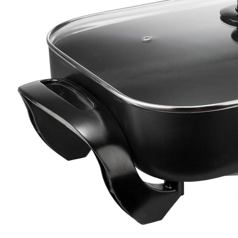 Brentwood 16 Inch Nonstick Electric Skillet with Glass Lid - Image 2