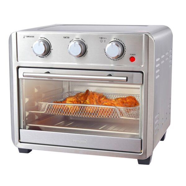 Brentwood 1700w 24 Quart Stainless Steel Convection Air Fryer Toaster Oven