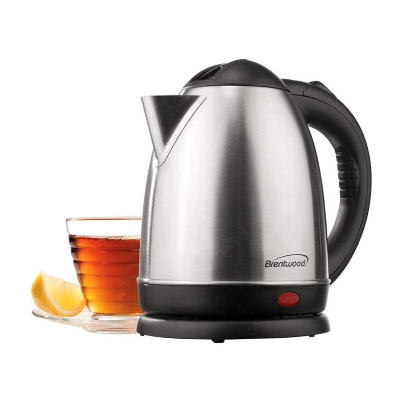 Brentwood 1.5 L Stainless Steel Electric Cordless Tea Kettle 1000W (Brushed) - Image 2