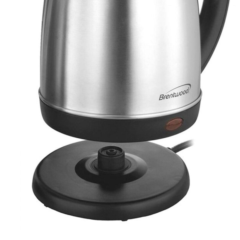 Brentwood 1.7 L Stainless Steel Electric Cordless Tea Kettle 1000W (Brushed) - Image 5