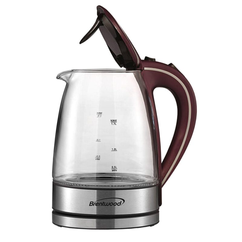 Brentwood 1.7-Liter Tempered Glass Tea Kettle - Image 4