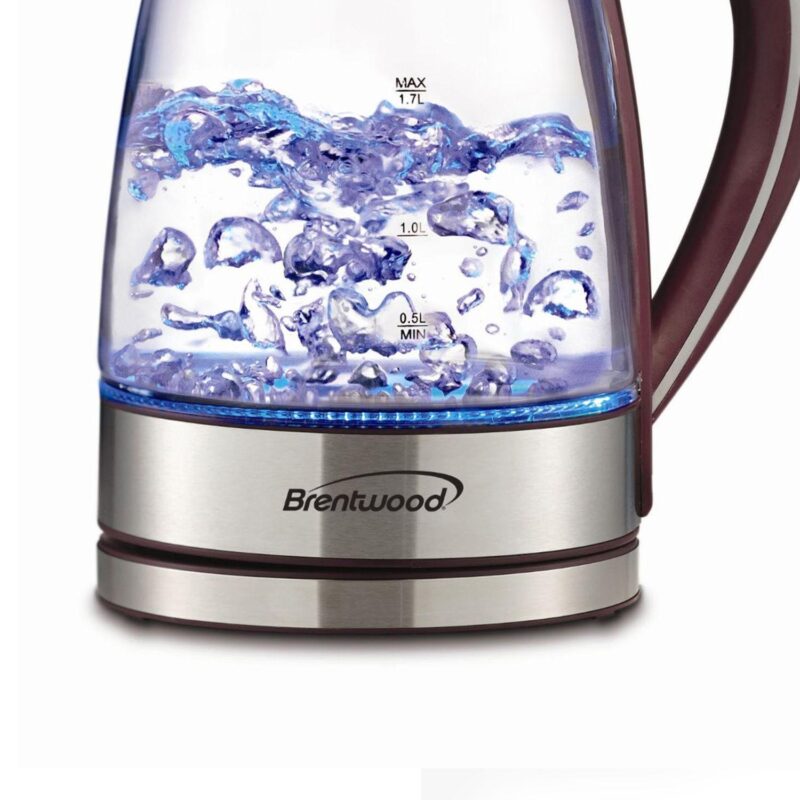 Brentwood 1.7-Liter Tempered Glass Tea Kettle - Image 3