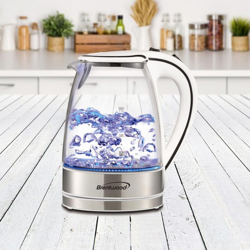 Brentwood 1.7l Tempered Glass Tea Kettle - Image 5