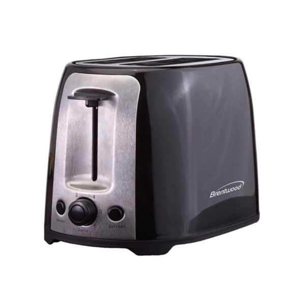 Brentwood 2 Slice Cool Touch Toaster in Black and Stainless Steel