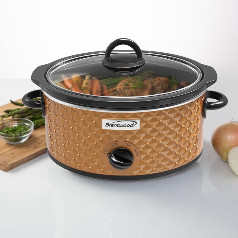 Brentwood 3.5 Quart Diamond Pattern Slow Cooker - Image 3