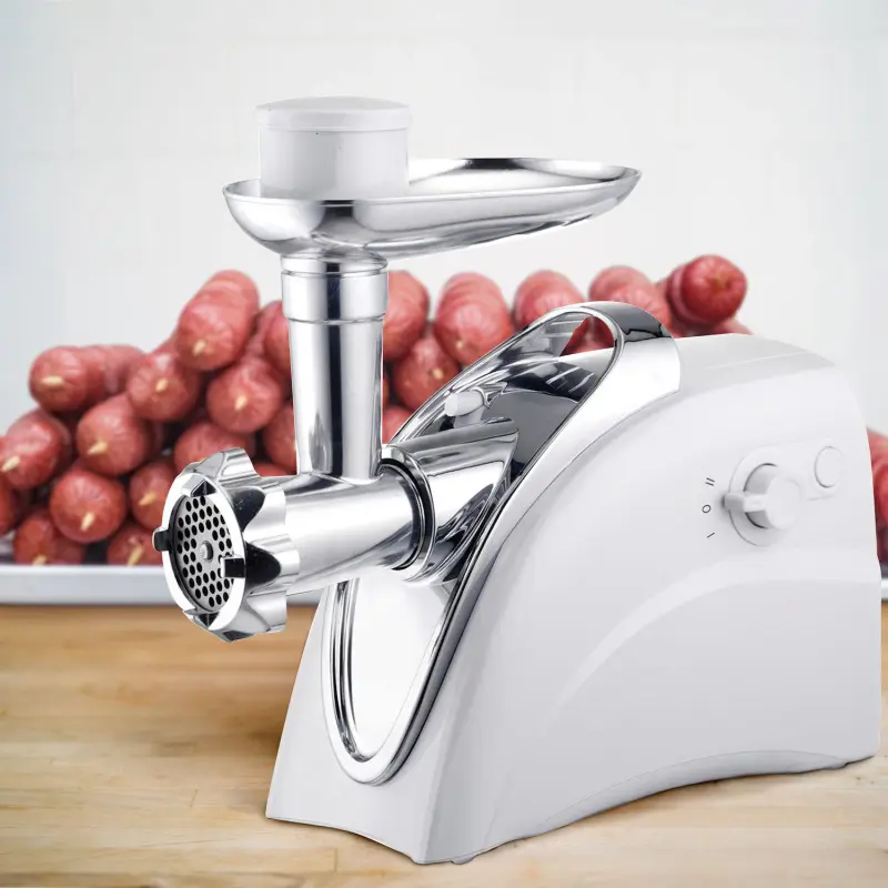 Brentwood 400 Watt Electric Meat Grinder and Sausage Stuffer in White - Image 3