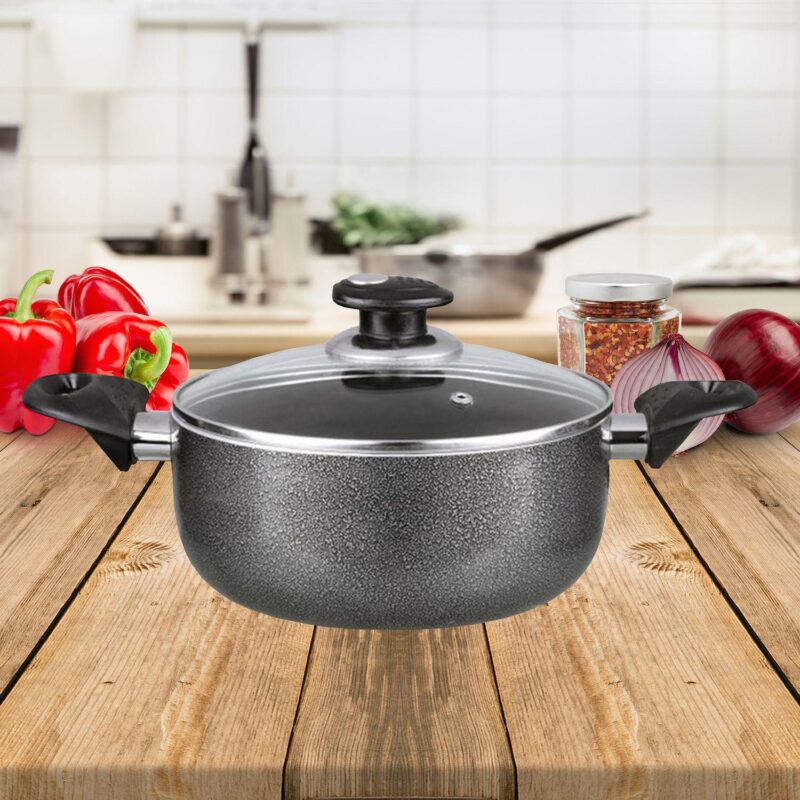 Brentwood Dutch Oven Aluminum Non-Stick 5 Qt-Gray - Image 2