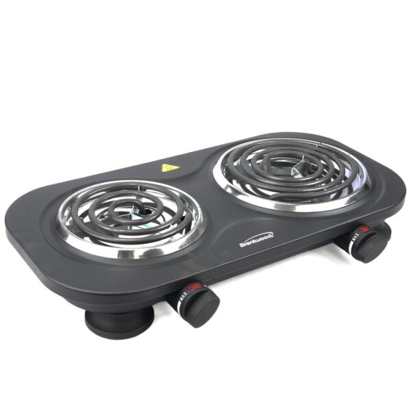 Brentwood Electric 1500W Double Burner - Black