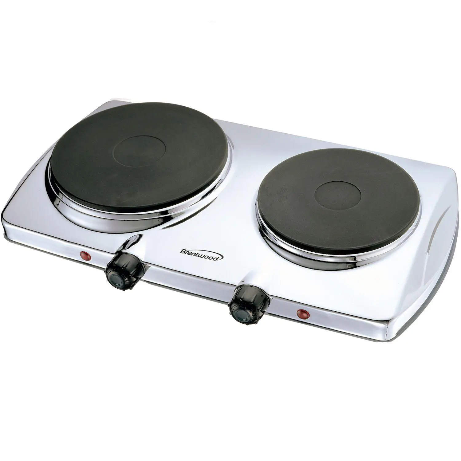 Brentwood Electric 1440W Double Hotplate in Chrome 1 Brentwood Electric 1440W Double Hotplate in Chrome