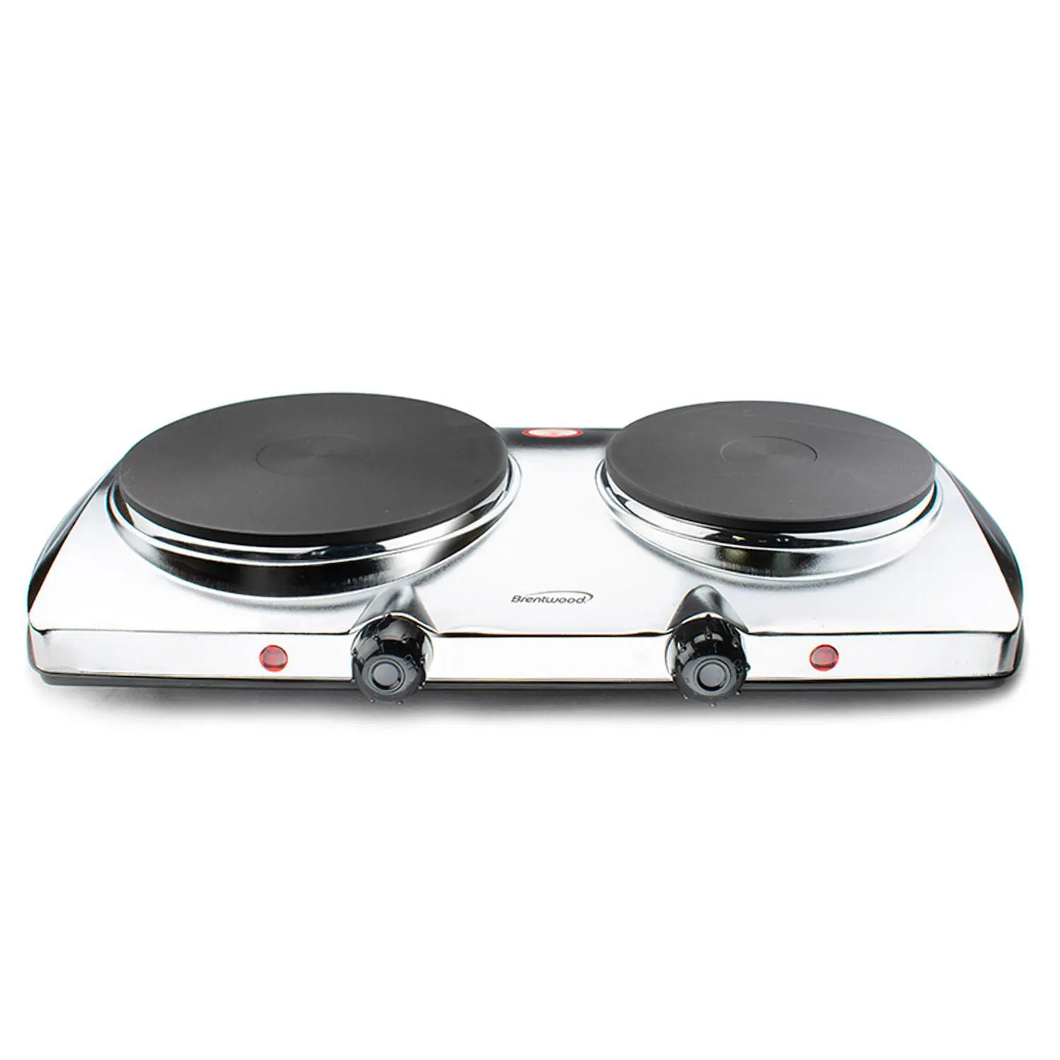 Brentwood Electric 1440W Double Hotplate in Chrome 2 Brentwood Electric 1440W Double Hotplate in Chrome - Image 2
