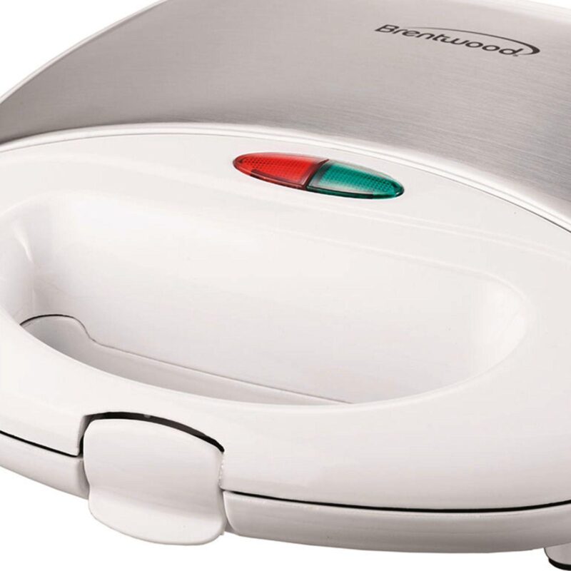 Brentwood Non Stick Compact Dual Sandwich Maker in White - Image 2