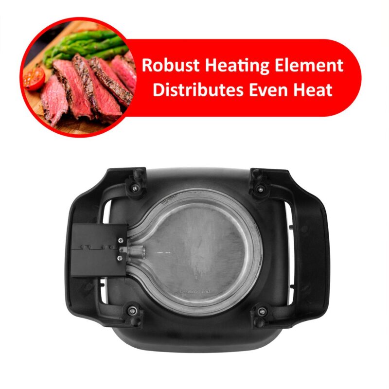 Brentwood SK-46 8-Inch Nonstick Electric Skillet in Black with Lid - Image 3