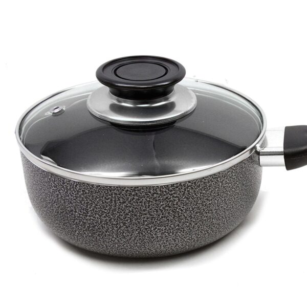 Brentwood Saucepan Aluminum Non-Stick 1.5 Qt-Gray