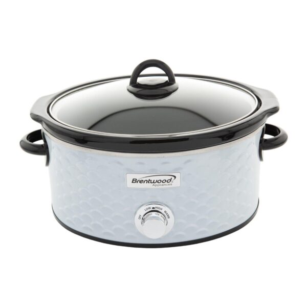 Brentwood Scallop Pattern 4.5 Quart Slow Cooker