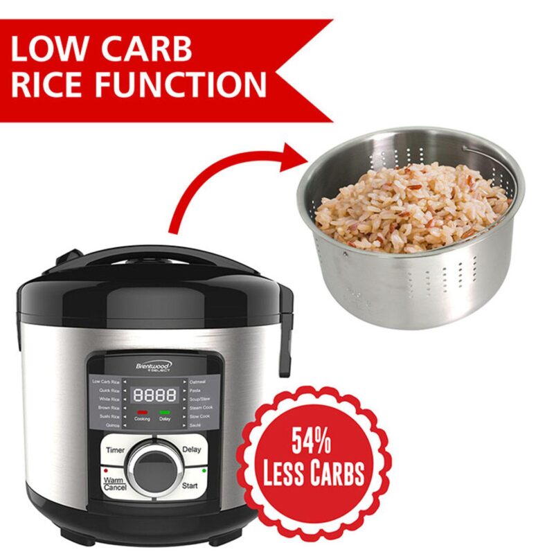 Brentwood Select 12 Function Stainless Steel Multi-Cooker in Black - Image 4