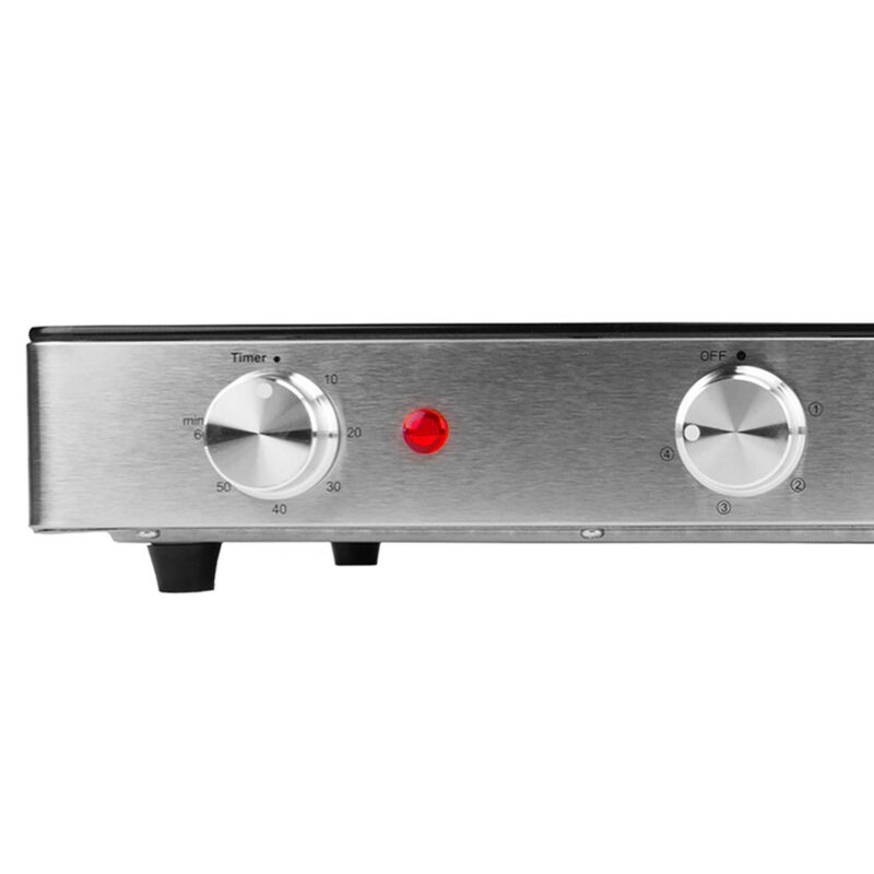 Brentwood Select 1800 Watt Double Infrared Electric Countertop Burner in Stainless Steel with Timer - Image 2