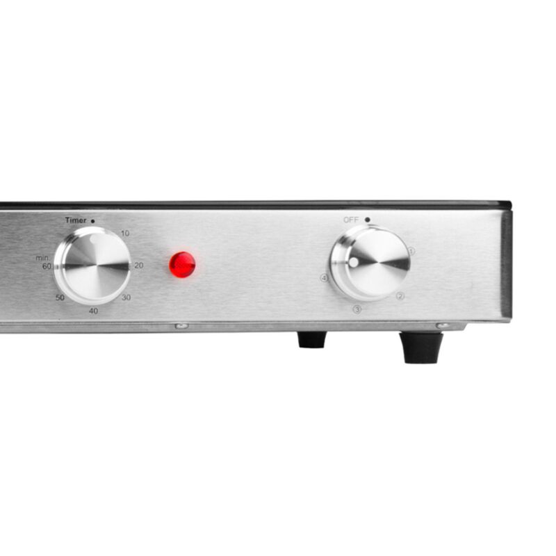Brentwood Select 1800 Watt Double Infrared Electric Countertop Burner in Stainless Steel with Timer - Image 3