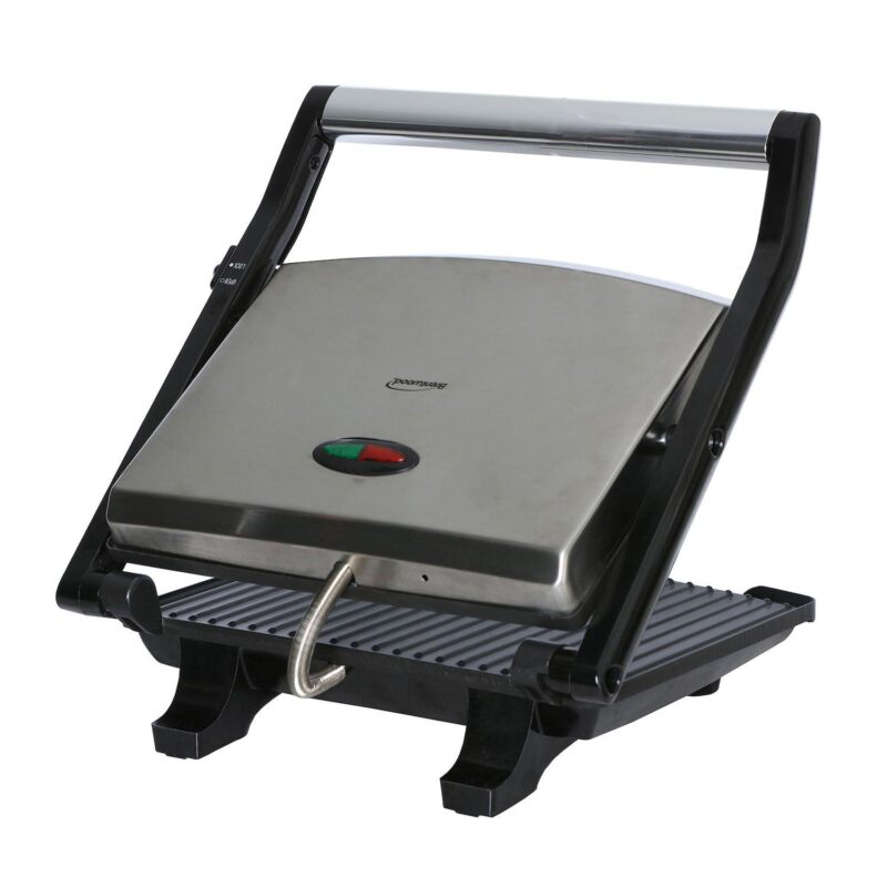 Brentwood Select TS-651 Compact Non-Stick Panini Press and Sandwich Maker, Stainless Steel - Image 4