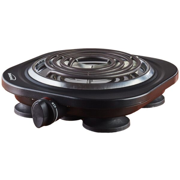 Brentwood TS-321BK 1000 Watt Single Electric Burner in Black