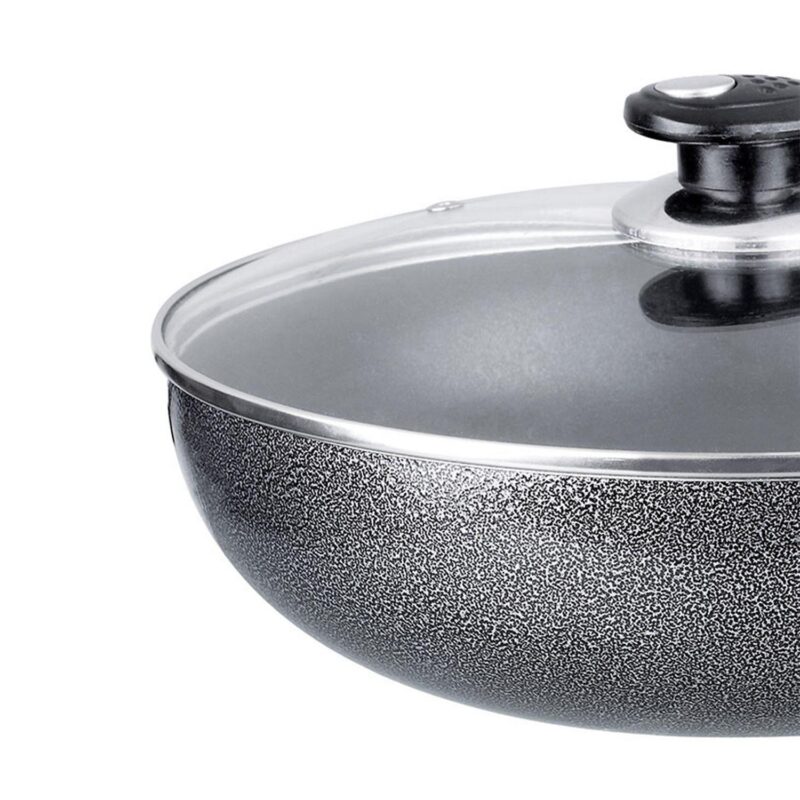 Brentwood Wok W/ Lid Aluminum Non-Stick 10 - Image 2