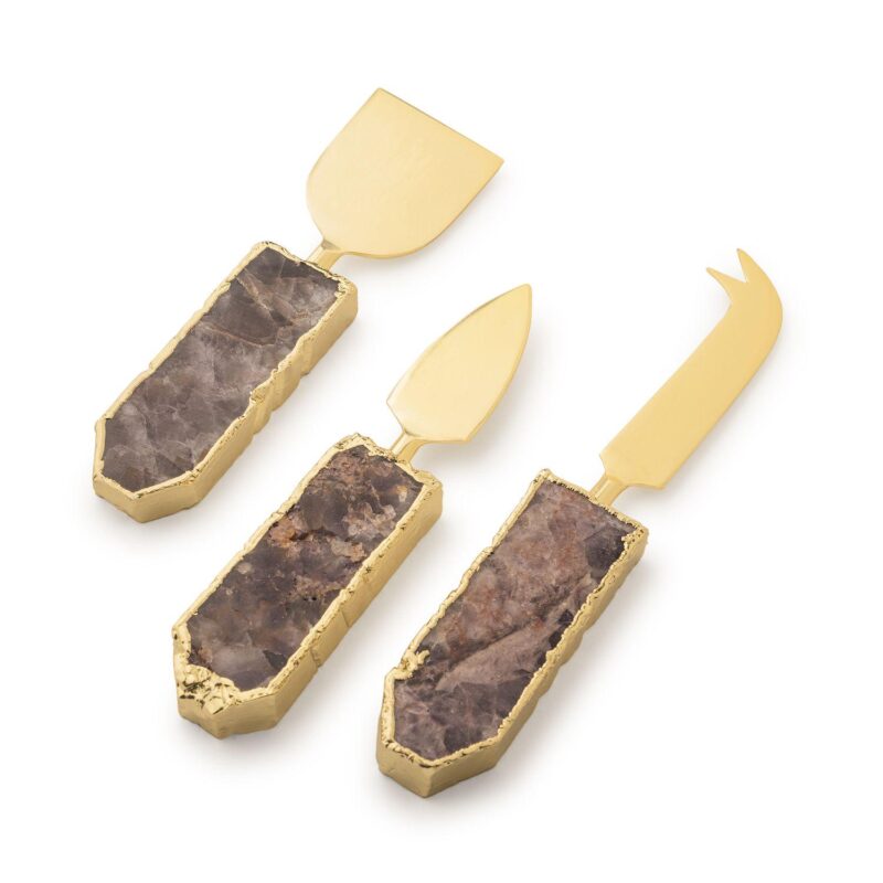 Brittany Amethyst Cheese Knives, Set of 3 - Image 5
