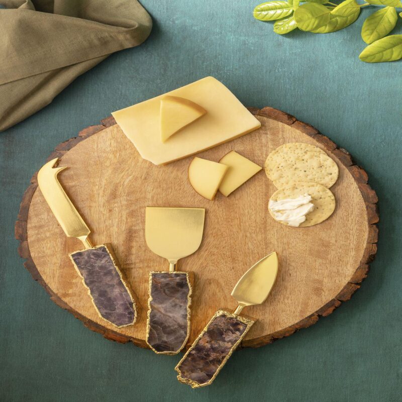 Brittany Amethyst Cheese Knives, Set of 3 - Image 2