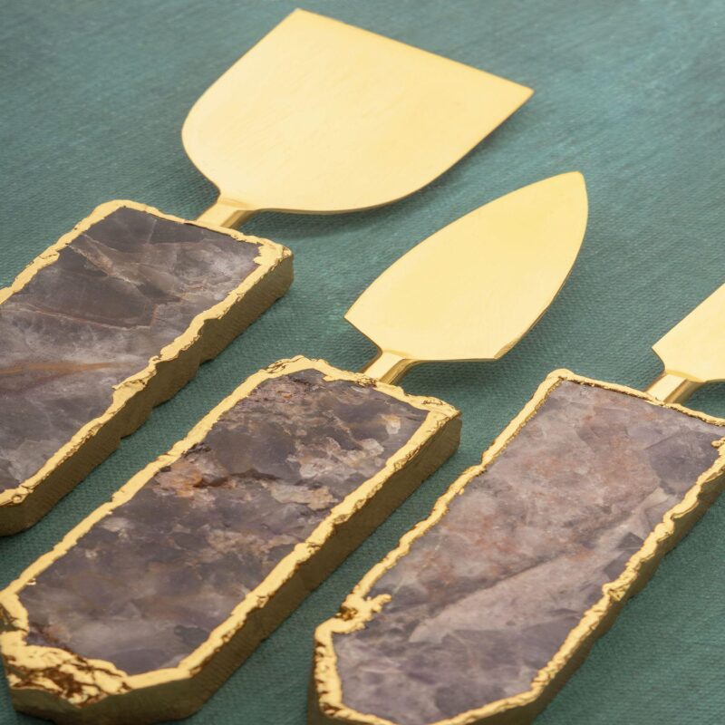 Brittany Amethyst Cheese Knives, Set of 3 - Image 4