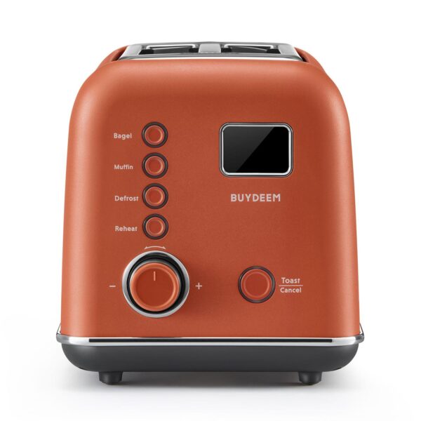 Buydeem Dt730 2-slice Motorized Toaster, Smart Leverless Design, Lcd Timer, 9 Shade Settings