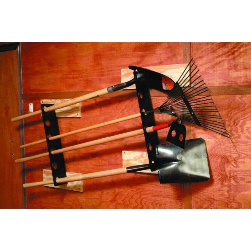 Buyers Products LT37 Steel 6 Tool Horizontal Hand Tool Rack for Trailers, Black - Image 3