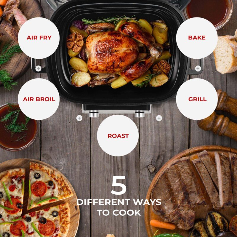 CUCKOO 5-in-1 XL 6-Qt. Air Grill with Air Fryer, Roast, Bake and Broil Functions - Image 2