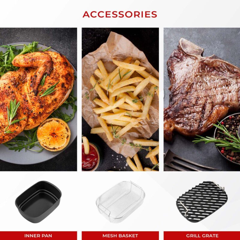 CUCKOO 5-in-1 XL 6-Qt. Air Grill with Air Fryer, Roast, Bake and Broil Functions - Image 7
