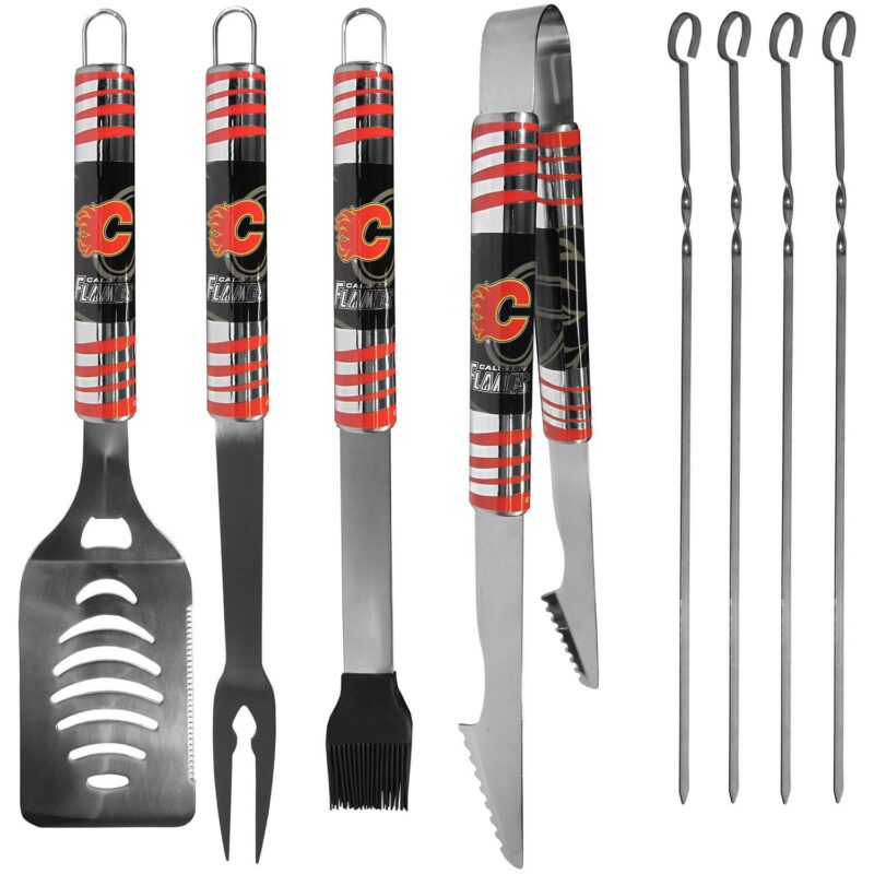 Calgary Flames Tailgater 8-Piece BBQ Grill Set - Image 2