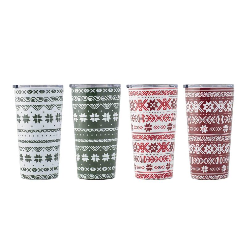 Cambridge 4-pc. 20-oz. Fair Isle Highball Glass Set