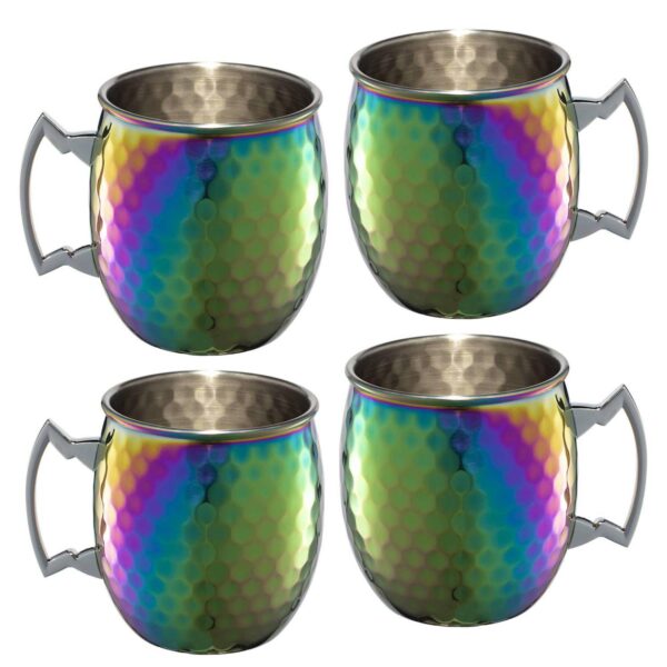 Cambridge 4-pc. Rainbow Faceted Moscow Mule Mug Set