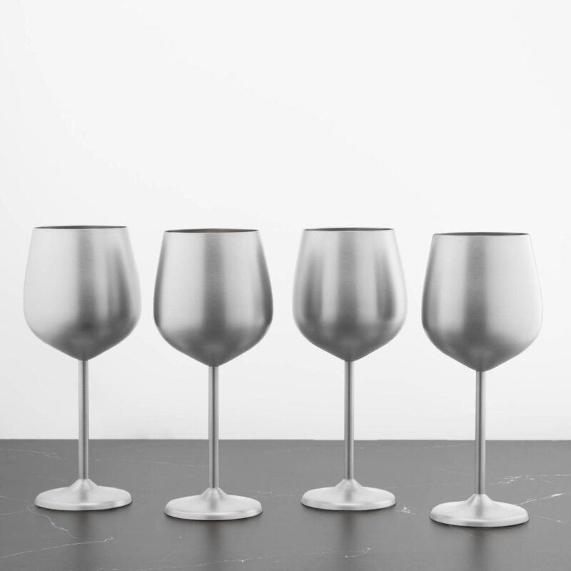 Cambridge 4-pc. Stainless Steel Wine Glass Set - Image 2